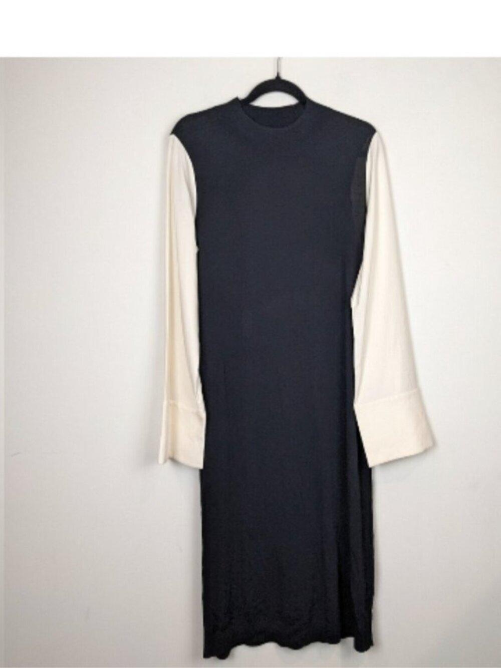 COS Black and Cream silk sleeved dress size Medium - Picture 9 of 9